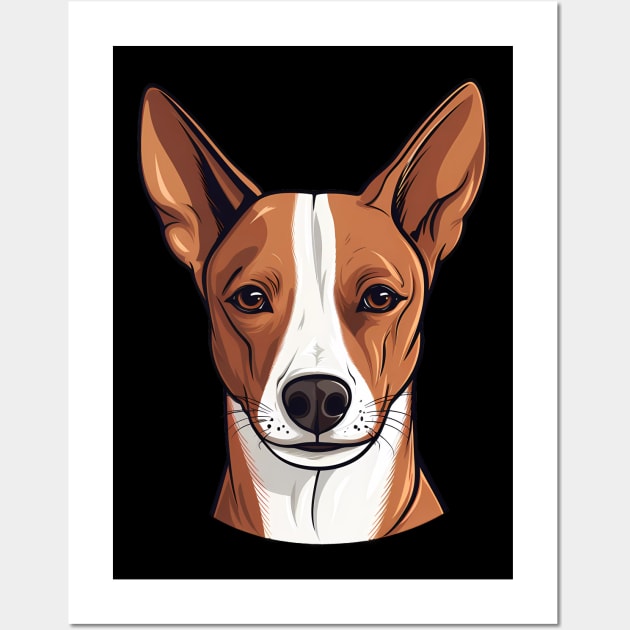 Basenji Face Cute Cartoon Puppy Dog Lover Wall Art by Sports Stars ⭐⭐⭐⭐⭐